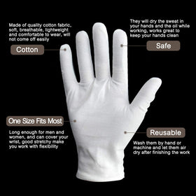 YITIAOYU gloves worn overnight to lock in moisturizer and reduce transfer