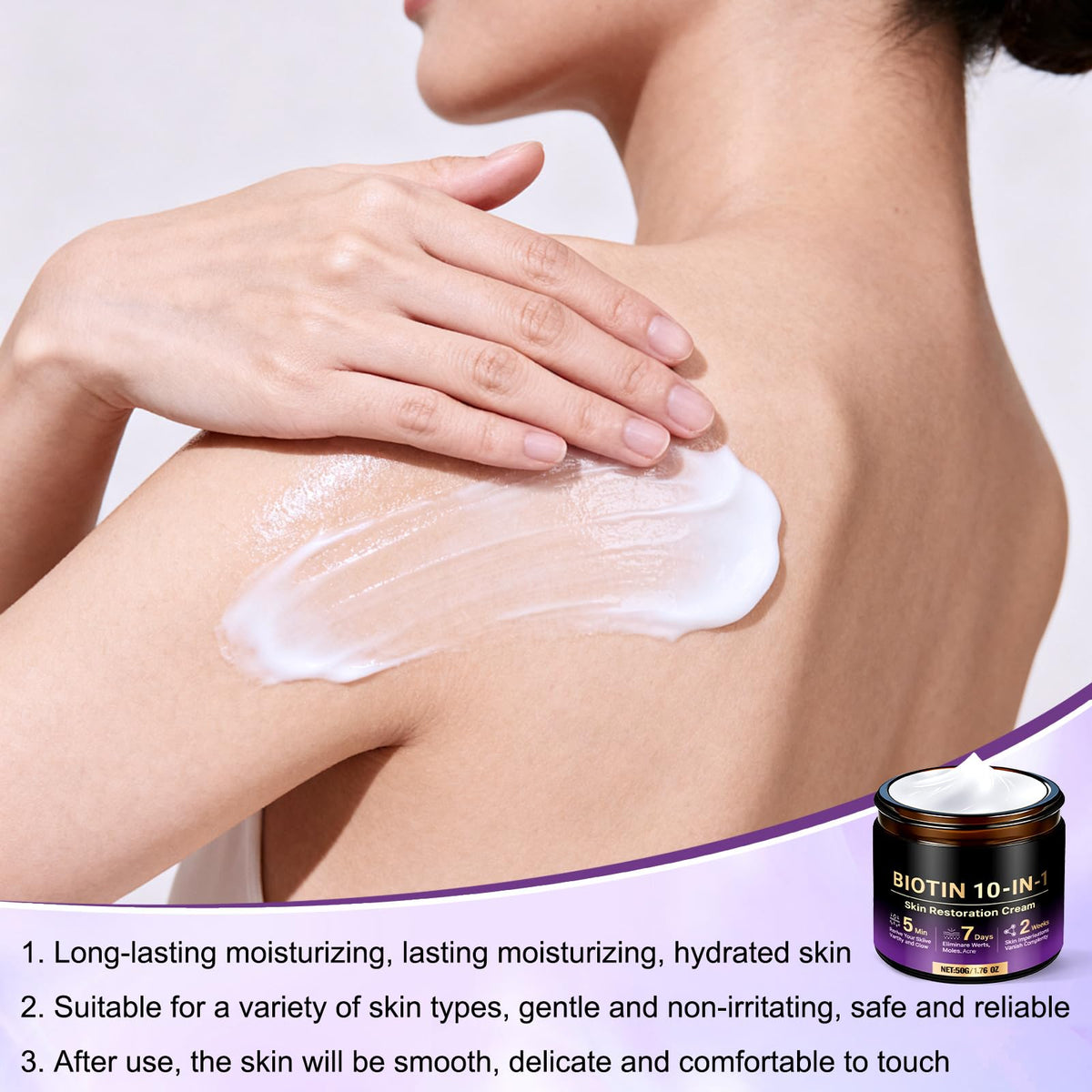 YIVANNUO biotin and botanical extracts displayed to highlight natural benefits