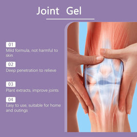 Ylahdent gel applied on knee during self-massage demonstrating cooling relief