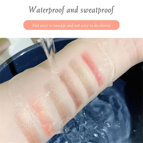 Ylapagne texture cream to powder swipe demonstrating blendable pigment and smooth finish