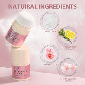 YLNALO applying powder to roots close-up adds instant lift and volume