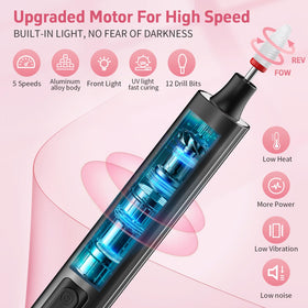 YLYYCC close-up of drill handpiece highlighting ergonomic grip and precise control