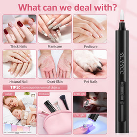 YLYYCC technician using the drill in a manicure setting for professional results