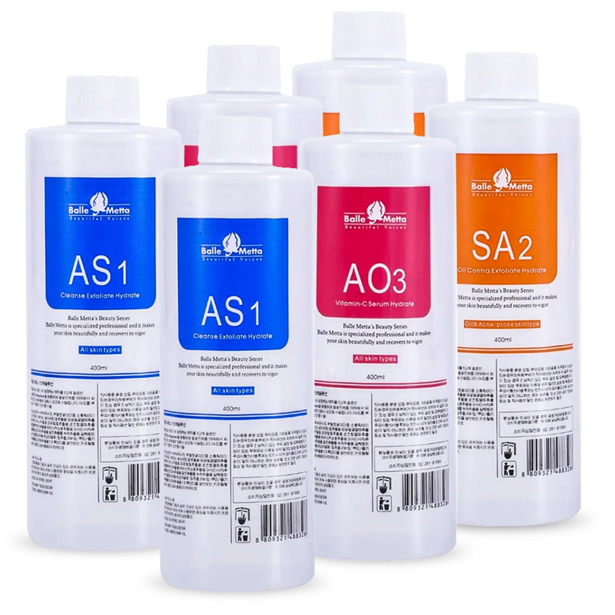 YMEYFAN front packaging showing six 400ml bottles and clear label, professional-ready