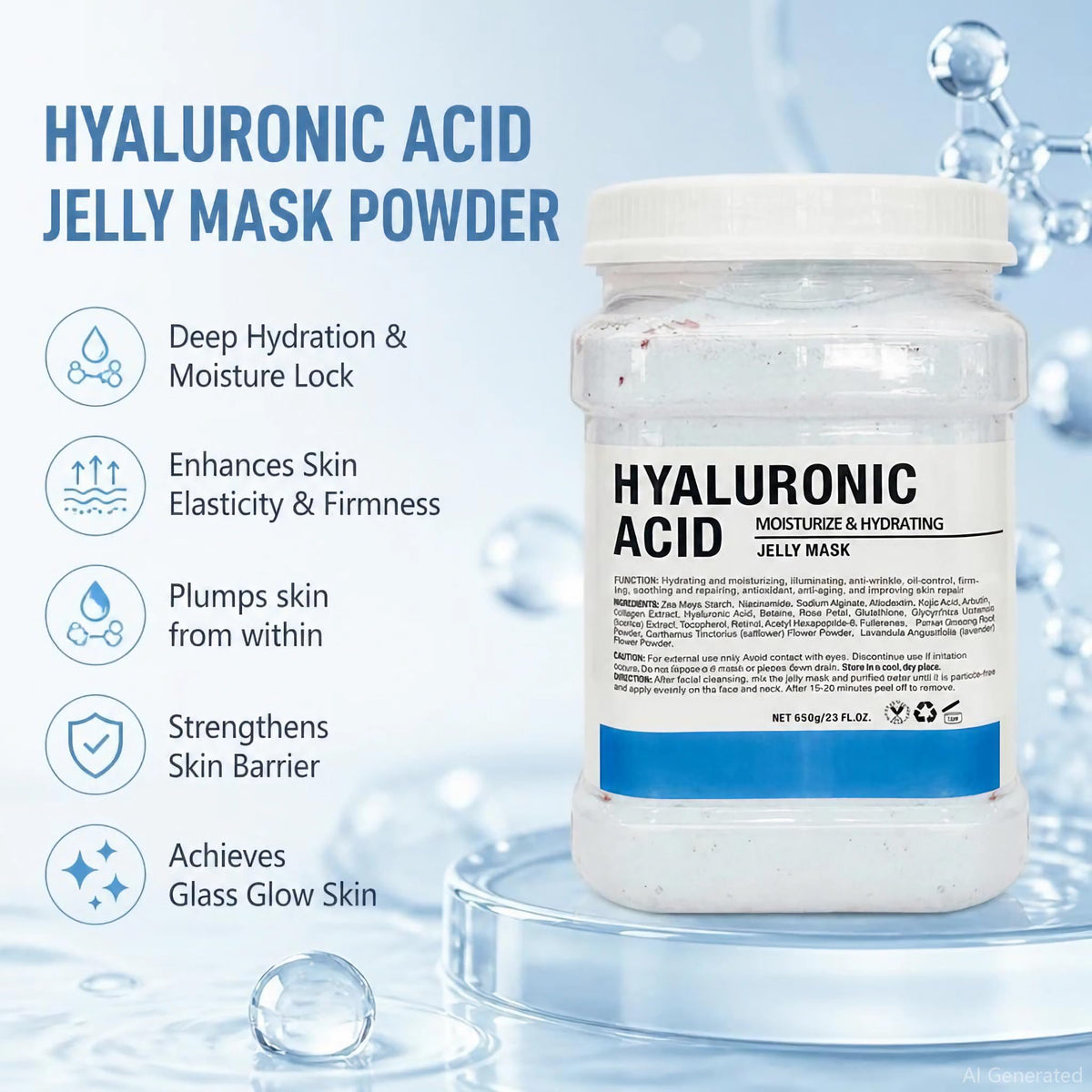 YMEYFAN mixed gel consistency demonstrating smooth hydrating peelable mask