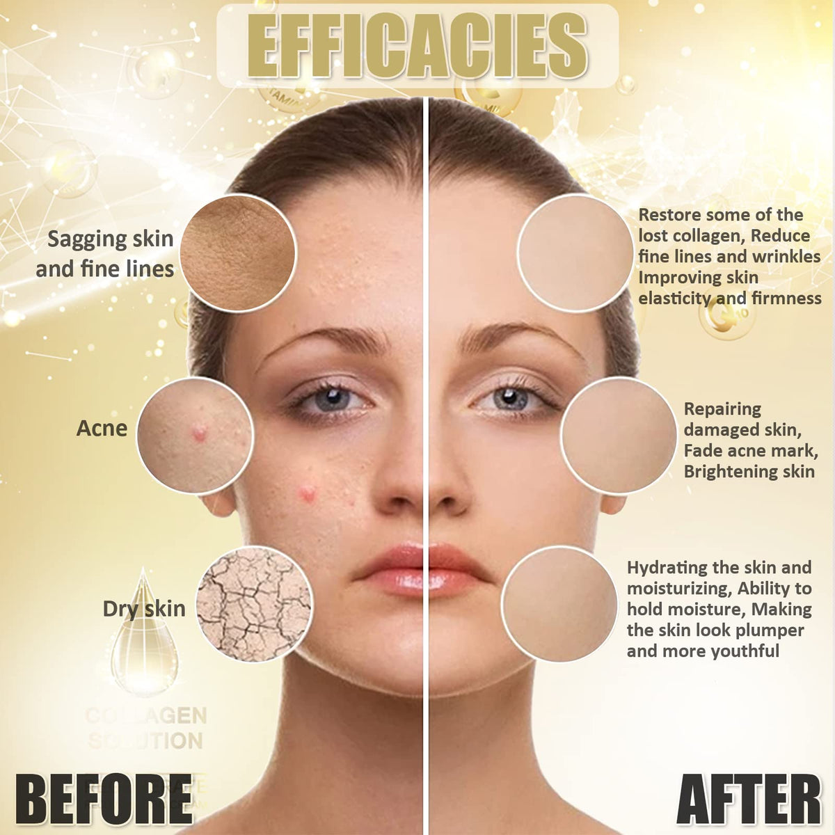 YMEYFAN peel-off mask on model face showing hydrated-skin benefit