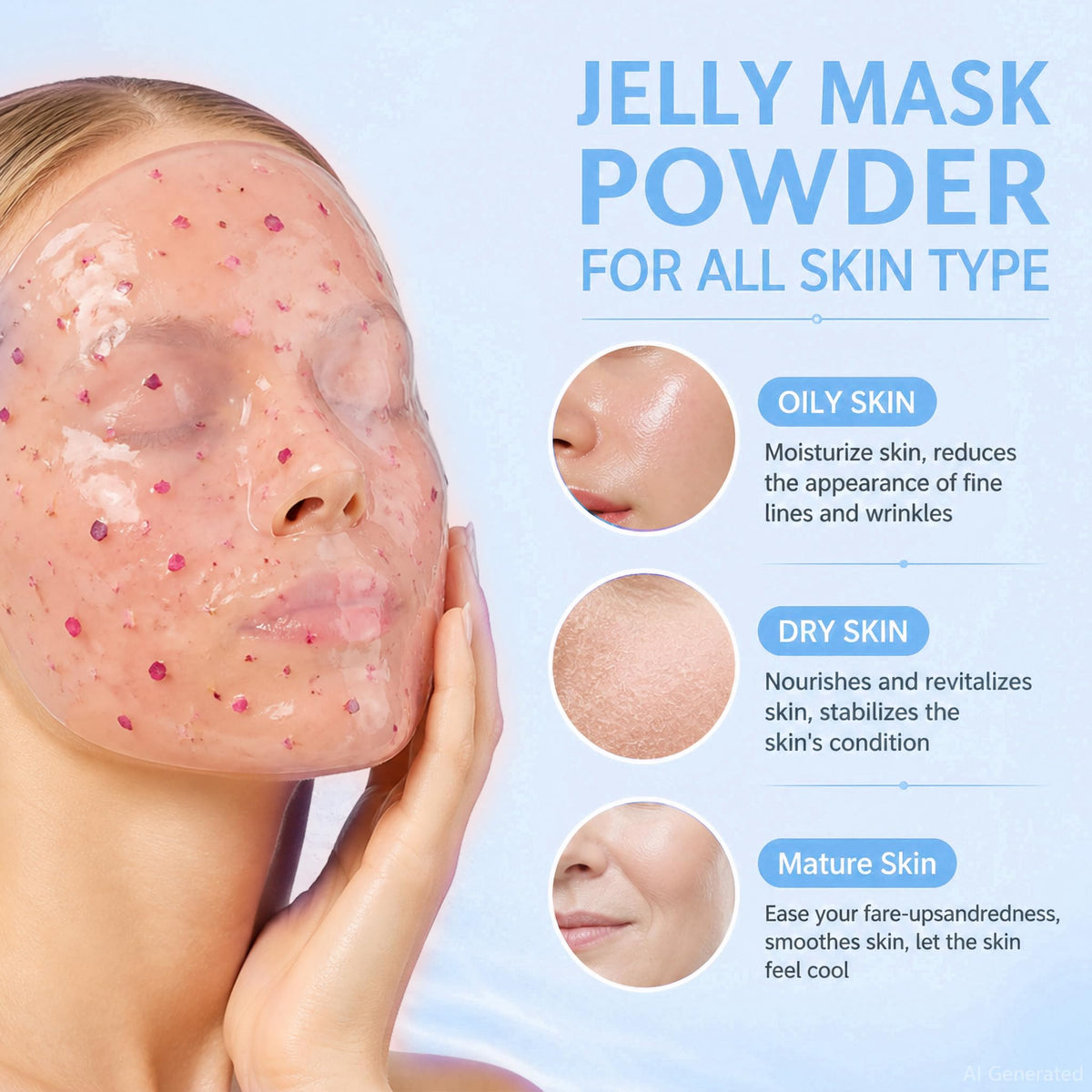 YMEYFAN powder texture close-up highlighting fine, easy-to-mix formula