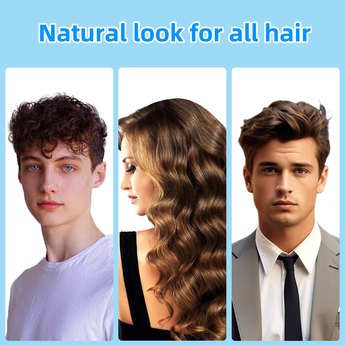 YMIR NEIL lifestyle image with man on beach showcasing natural waves and fresh scent appeal