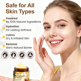 Yocisku cream applied on hand for hydration and visible smoothing
