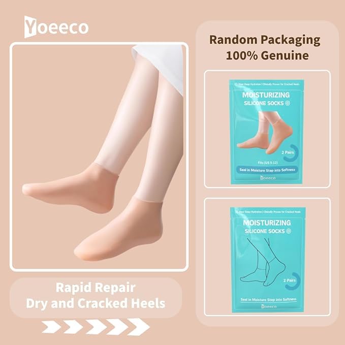 Yoeeco lifestyle shot with person relaxing in socks, spa-like comfort at home