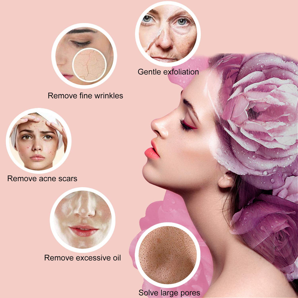 Yofuly collection of three diamond wands and nine tips for targeted exfoliation