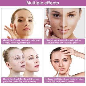 Yofuly in use on model's cheek demonstrating gentle facial treatment