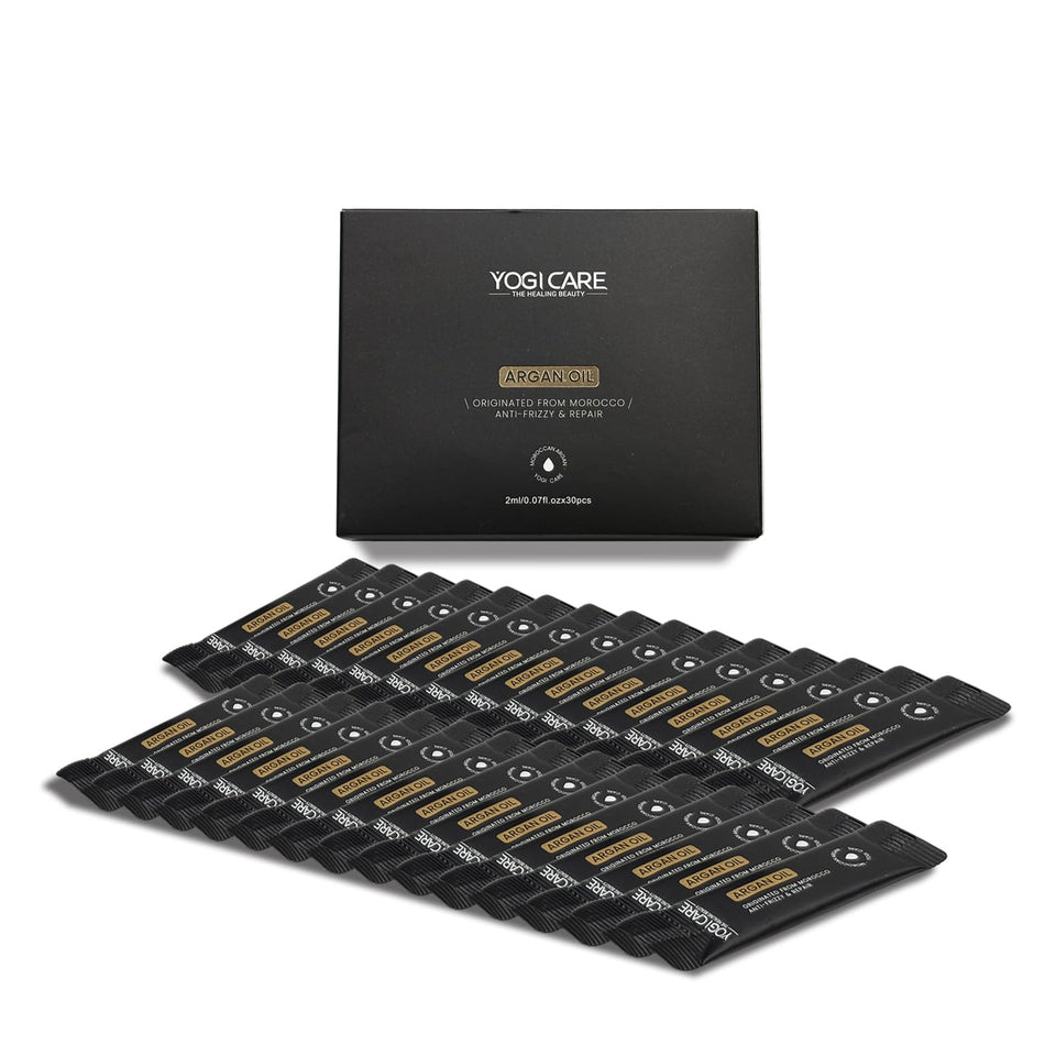 YOGI CARE front packaging showing 30 sachets and gift box benefit portability
