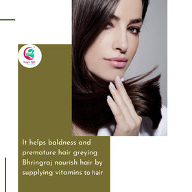 YOGI’S GIFT applying bhringraj paste to scalp demonstrating targeted nourishment