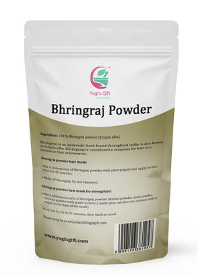 YOGI’S GIFT close-up fine bhringraj powder texture for easy mixing and absorption