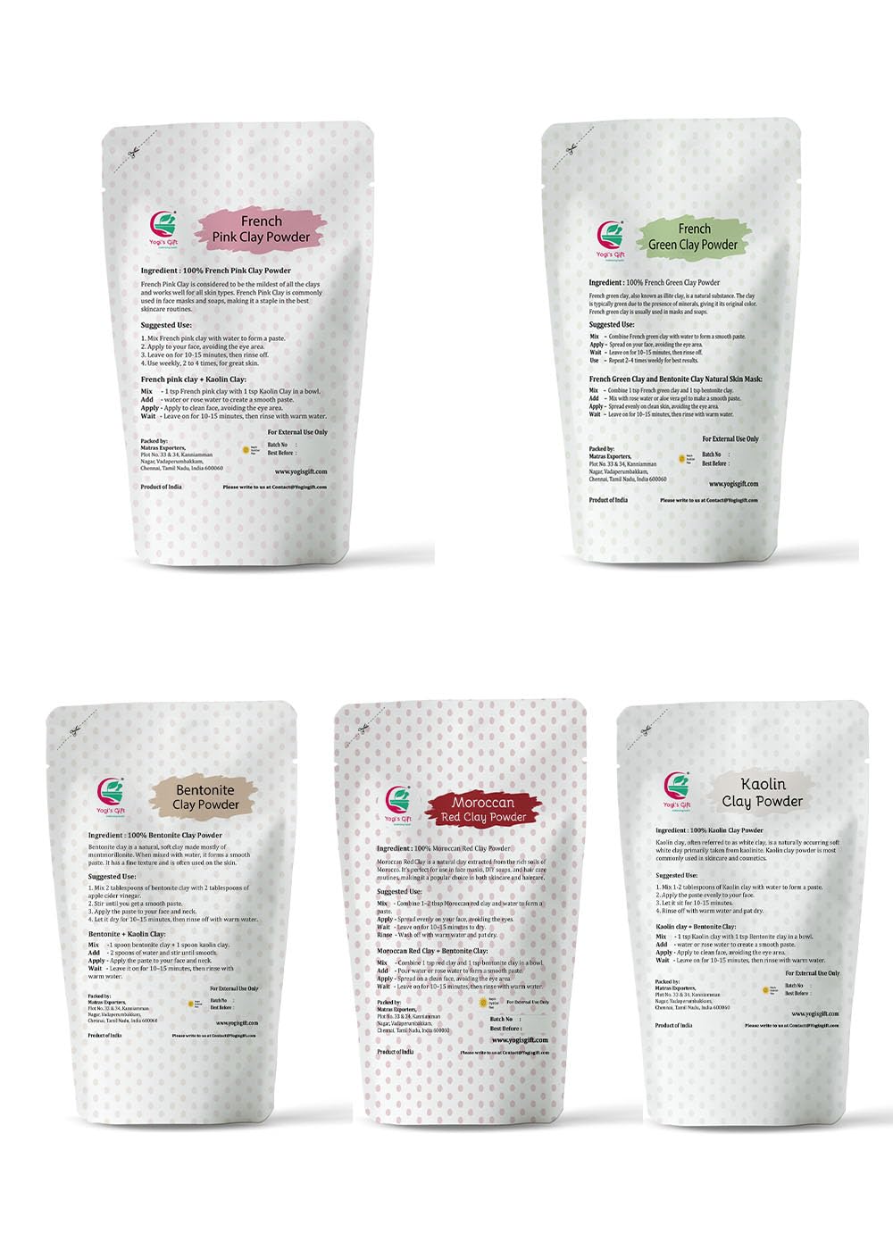 YOGI’S GIFT close-up of finely ground clay texture for smooth mixing and even application