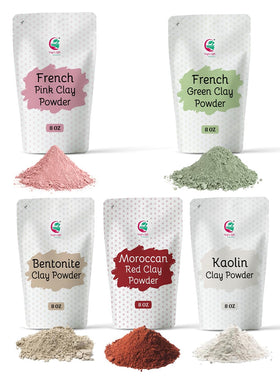 YOGI’S GIFT front packaging showing five 8oz clay pouches and contents benefit convenience