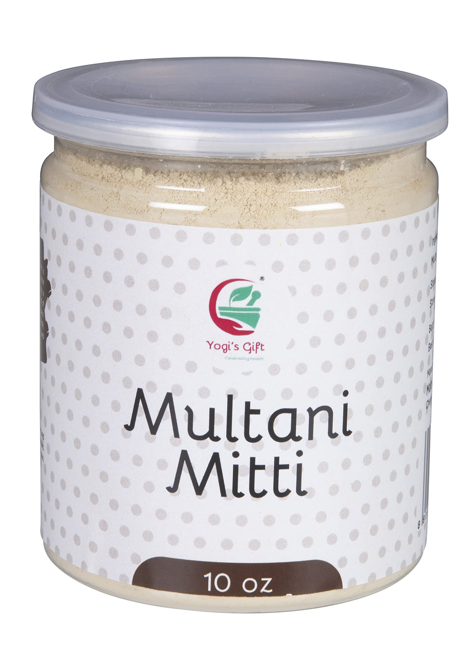 YOGI’S GIFT front packaging of Multani Mitti showing product clarity and natural benefit