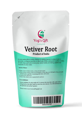 YOGI’S GIFT close-up of vetiver root texture and fibers, highlights fresh fragrance