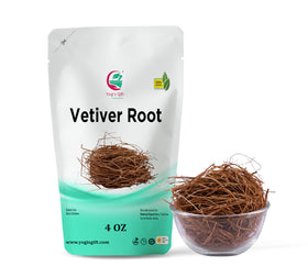 YOGI’S GIFT front packaging showing 4 oz vetiver root and natural labeling, showcases quality