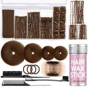 Yogode front packaging showing full bun kit and included tools for convenient styling