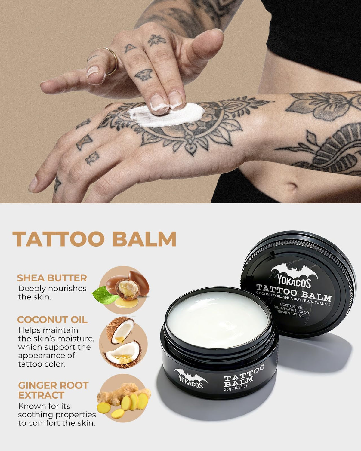 YOKACOS product lineup laid out in sequence, simplifies aftercare steps