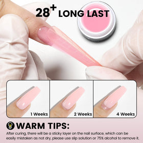 YOKE FELLOW applied on nail extension side view demonstrating durable glossy finish benefit