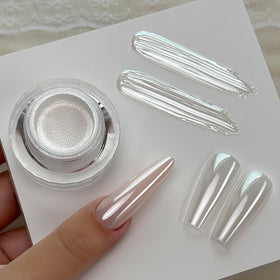 YOKE FELLOW finished manicure lifestyle photo showing wearable elegant shimmer benefit