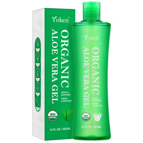 Yoken front packaging 12 oz bottle showing organic label and flip cap