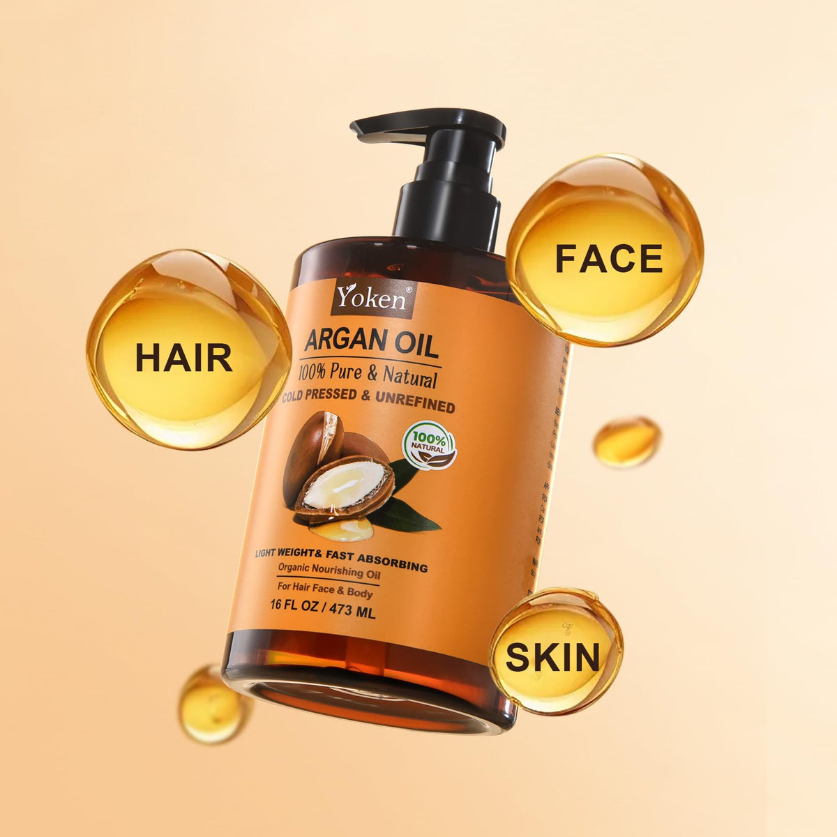 Yoken applied to facial skin to hydrate and restore moisture balance