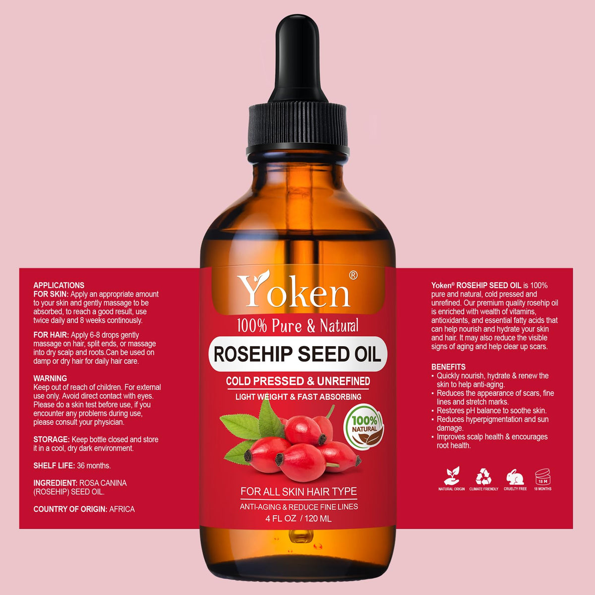 Yoken bottle on bathroom shelf lifestyle shot showing daily routine benefit