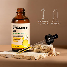 Yoken bottle label detail focusing on cold-pressed hexane-free formula information