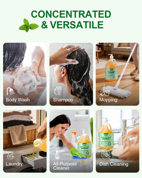 Yoken bottle beside measuring cup for accurate concentrated use