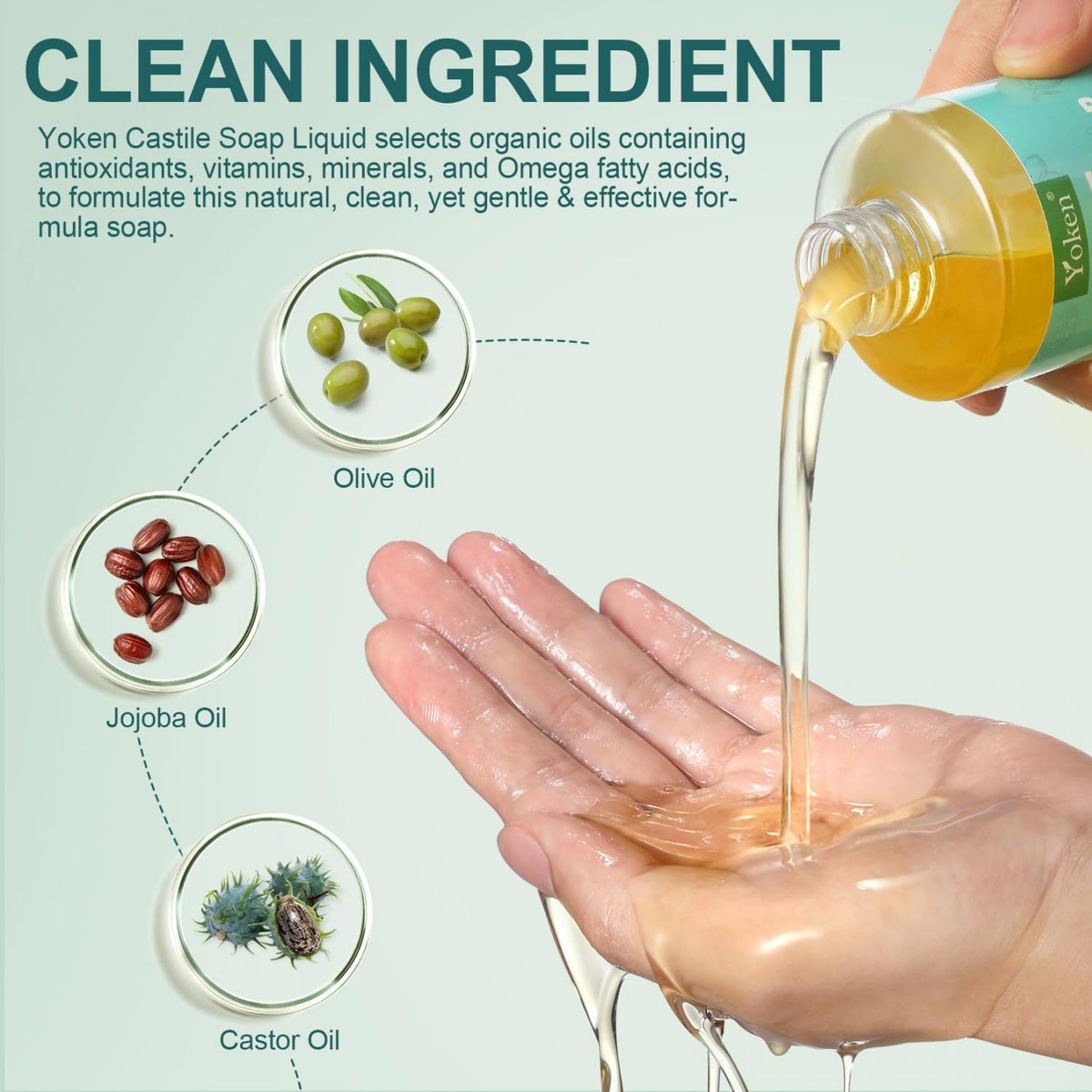 Dilution demonstration with measuring bottle and Yoken — concentrated savings benefit