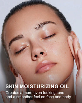 Close-up of Yoken grapeseed oil texture highlighting light, non-greasy finish