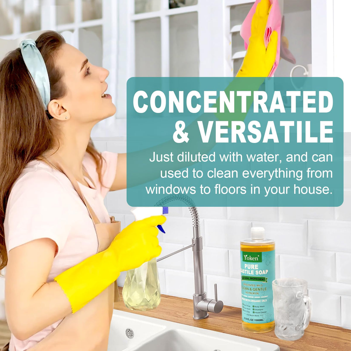 Hand washing with Yoken soap in sink for gentle cleansing