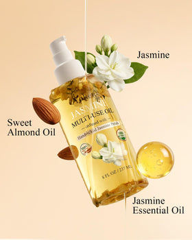 Yoken jar with handpicked jasmine petals highlighting natural ingredients and botanical care