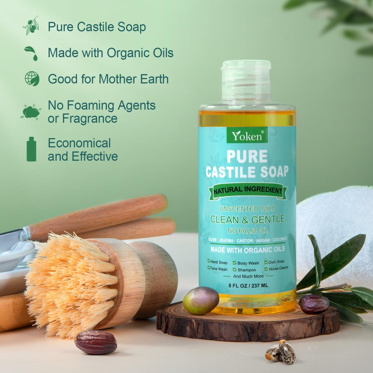 Hands washing with Yoken soap — gentle on sensitive skin benefit