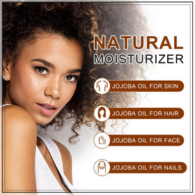 Yoken jojoba oil on bathroom counter as part of natural daily routine