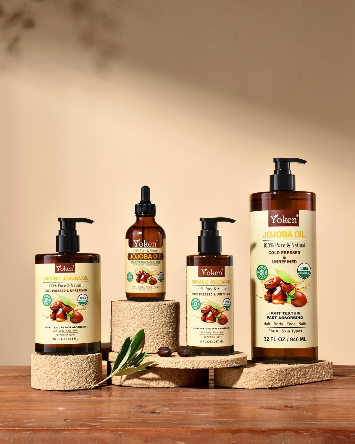 Yoken jojoba oil worked through hair ends adding shine and conditioning benefit