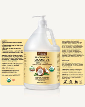 yoken label detail with USDA organic mark showing certified purity