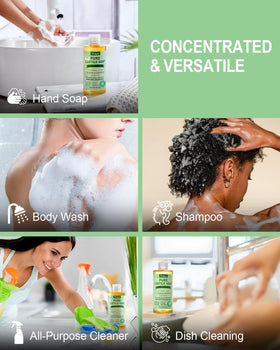 Yoken bottle placed by kitchen sink cleaning dishes to show versatile use