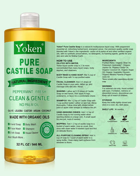 Size comparison of Yoken 32 oz bottle illustrating value and long-lasting use