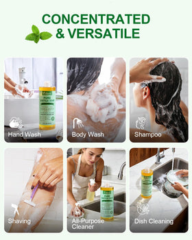 Yoken peppermint soap used for dishwashing delivering grease-cutting benefit