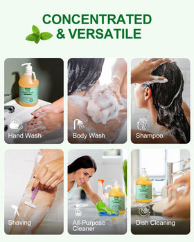Yoken peppermint used for dishwashing showing grease removal and shine