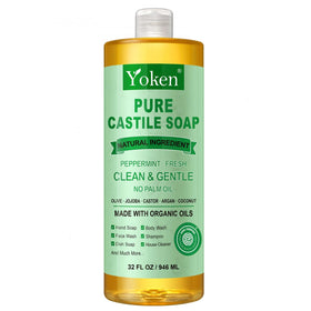 Bathroom shelf with Yoken soap indicating multipurpose daily household use