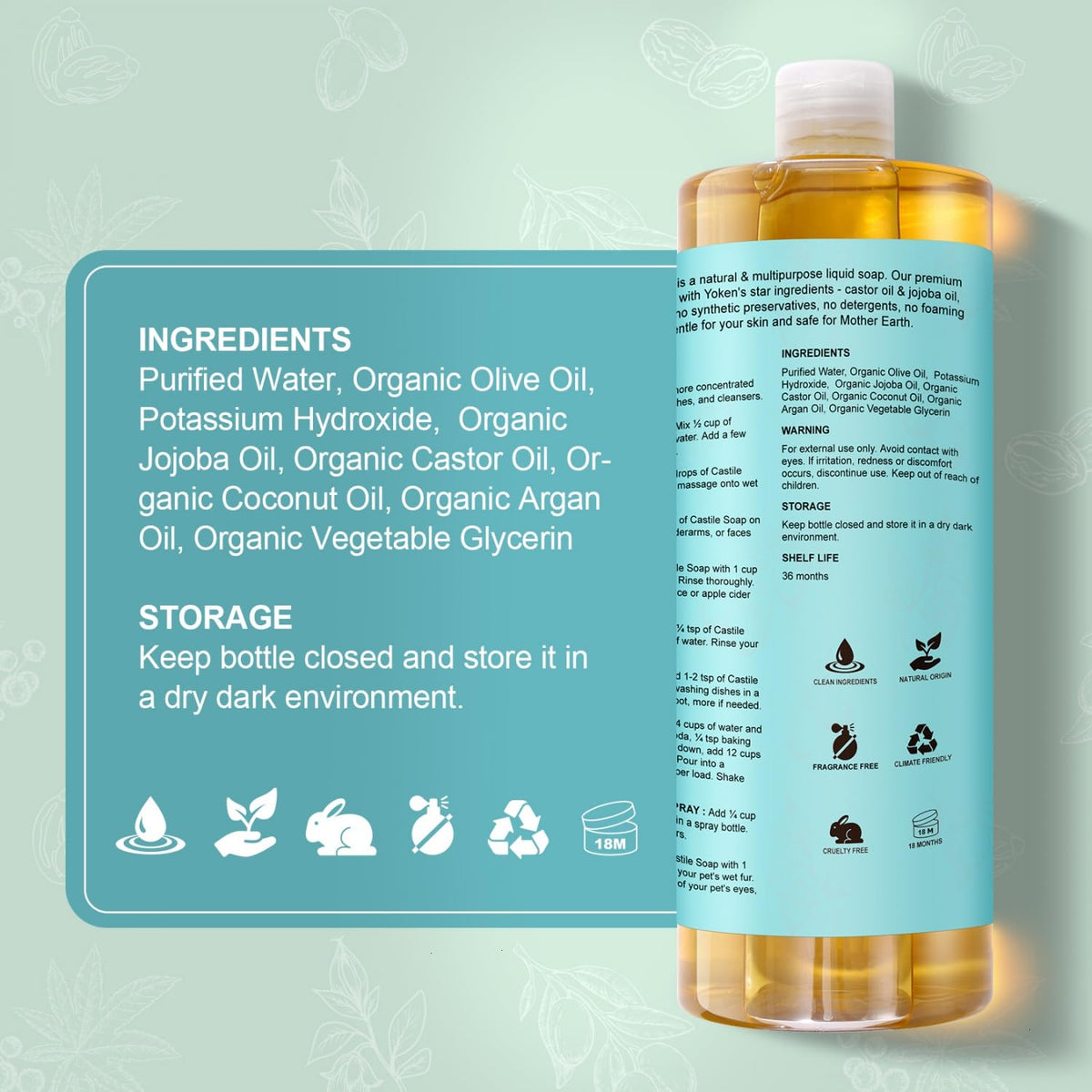 Yoken used to bathe a dog showing gentle, unscented pet-care benefit