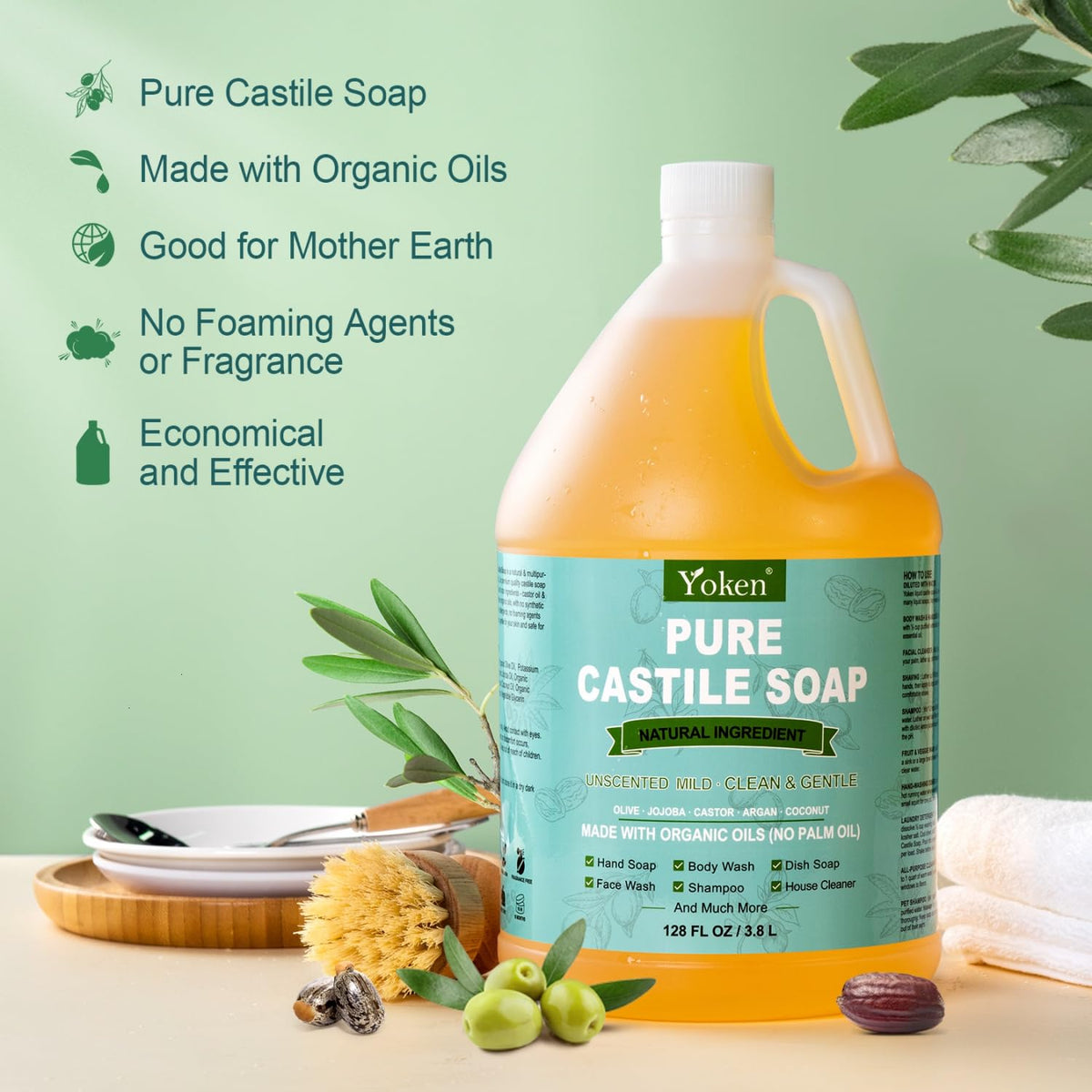 Yoken soap pour close-up showing smooth texture and concentrated quality