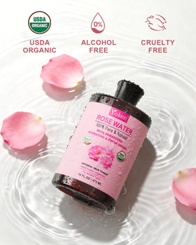 Yoken amber bottle close-up protecting hydrosol freshness and quality