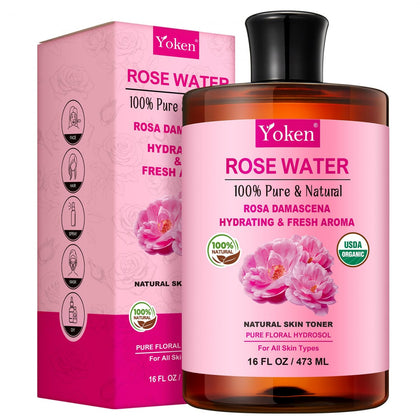 Yoken front bottle view showing size and organic label, easy daily hydration